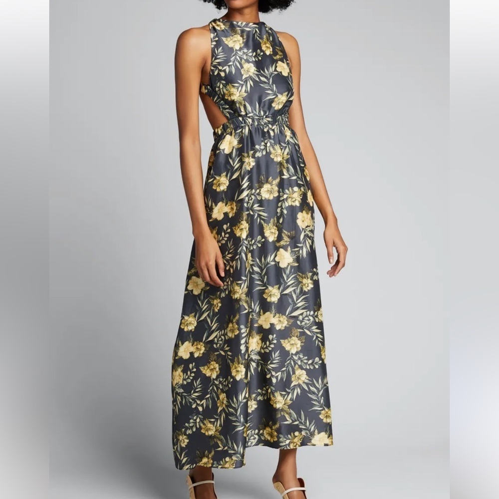 SIR Carmen Cross-Back Floral Maxi Dress